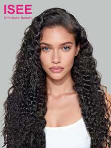 ISEE Hair Wear Go 无胶假发，未经加工的处女发，水波纹，6*4 高清蕾丝闭合假发，180% 密度，30 英寸长，预剪蕾丝，预拔发际线 - SNatural - 查看 1