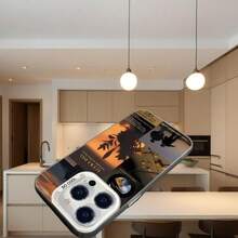 Funda para celular con patrón de atardecer, funda protectora anticaídas, cubierta para móvil completamente protectora y a prueba de golpes para for  17,17AIR,17PRO,17PROMAX,11,11PRO,11PROMAX,12,12PRO,12PROMAX,13,14,13PRO,13PROMAX,  14PLUS,  14PRO,  14PROMAX,15,15PLUS,15PRO,15PROMAX,16,16E,16PLUS,16PRO,16PROMAX,7,8,7PLUS,8PLUS,X,XS,XR,XSMAX - Plateado - Ver 3