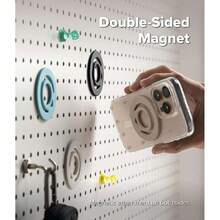 Dual Magnetic Silicone Ring Compatible con Accesorios MagSafe [Anillo Magnético de Doble Cara] Agarre de Dedo Desmontable de Silicona Suave y Delgada para Teléfono - Light Teal,36701130 - Gris Oscuro - Ver 5