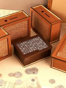 1000/2000/3000/5000/10000 Euro, 1000/2000/3000/5000/10000 USD, Wooden Piggy Bank, Reusable, With Savings Goal And Number Display