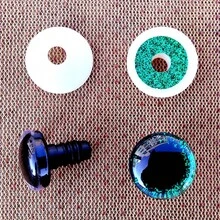 20 mắt nhựa đen bóng, mắt búp bê, kích thước 12/14/16/18/20mm, mắt 3D lấp lánh có vòng, thích hợp cho móc len, có vòng, mắt to, thích hợp cho búp bê móc len, mắt nhựa móc len, phụ kiện DIY cho gấu bông - Mắt trăng nhiều màu - Xem 10