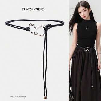 Women's Clothing Accessories Waist Rope Versatile Knot Thin Belt For Everyday Dress Waist Cinching