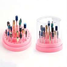 48 Holes Various Styles Acrylic Nail Drill Bits Empty Storage Box Stand Cutter Manicure Milling Container Nail Accessories Tool - Multicolor - View 6