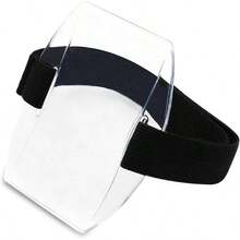 Porta credencial de brazo porta pase de esqu plstico transparente con correa ajustable funda porttil para tarjeta identificacin para pase trabajo brazalete universal. - inicial - Ver 5