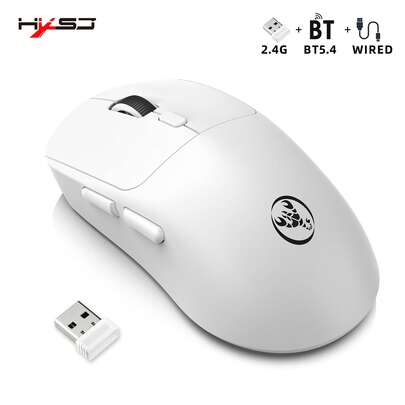 HXSJ 3-Mode Bluetooth Gaming Mouse, Rechargeable 2.4G USB Wireless RGB Backlit Mouse, Compatible With Ipad, Tablet, Laptop, Christmas Gift/New Year Gift/Christmas Decor/Christmas Kids Gift/Family Gift/Year-End Gift