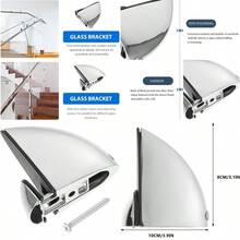 XISH Hemobllo Soporte De Clip Para Vidrio Ajustable De Aleación De Zinc Para Espejos Y Estantes De Vidrio Clips De Boca De Resistentes Para Baño Hogar Y Exhibidores - 10x8x4cm - Ver 1