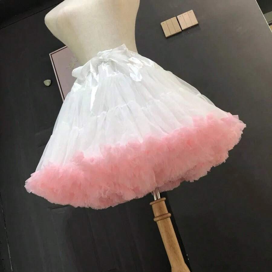 Soft Sheer Tulle Petticoat Skirt, Lolita Style, Fluffy A-Line, Suitable For Daily Wear, Can Be Used As Princess Dress Lining