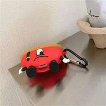 黑白兔子硅胶保护套，适用于 Pro 1/2/3，心形玩偶设计，适用于苹果蓝牙耳机 - 紅色 - 查看 5