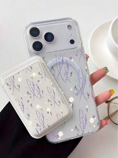 Estuche para teléfono con tarjetero magnético con varios gatos de dibujos animados + gato sosteniendo un pez, compatible con iPhone 17, 17 Air, 16, 16E, 15, 14, 13, 12, 11, PRO MAX, así como X, XS, PLUS Galaxy S22/23/24/25Edge Ultra/FE+, accesorio de billetera para 1-2 tarjetas con función de bloqueo.