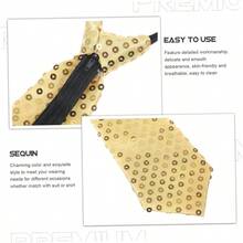 Pajarita De Lentejuelas, Corbata De Cosplay, Corbata De Hombre, Accesorio De Lentejuelas, Corbata De Disfraz, Accesorio De, Corbata De Festival, Accesorios De Disfraz, - inicial - Ver 3