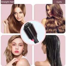 集吹风和梳子于一体的二合一吹风机，配备防毛躁陶瓷钛金管热风直发器，用于头发造型，干湿两用。 - 查看 9