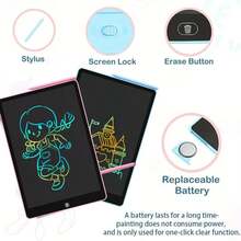 Tableta de dibujo LCD de 16"/13"/11"/6.5", escritorio de juegos, pizarra de garabatos, tableta de dibujo portátil, pizarra de escritura electrónica, pizarra reutilizable para escribir y dibujar, adecuada para arte y manualidades, educación en el hogar, regreso a la escuela, regalo de vacaciones - Multicolor - Ver 7