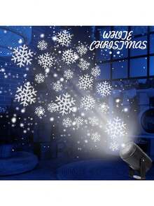 1 LED Snowflake Projector Light | USB Powered Rotating Snowflake Ambient Light - USB Powered, With A Built-In High-Precision LED Light Source, It Projects Transparent Snowflakes Onto Walls And Ceilings, Creating A Dreamy "Snowfall" Effect. Suitable For Simulating Winter Snow, Lively Parties, And As A Smart Light.