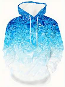 Digital Print Fashion Hoodie - Autumn Sweatshirt - 3D Print Digital - Frozen Gradient Print Pattern - 樣式1 - 查看 1