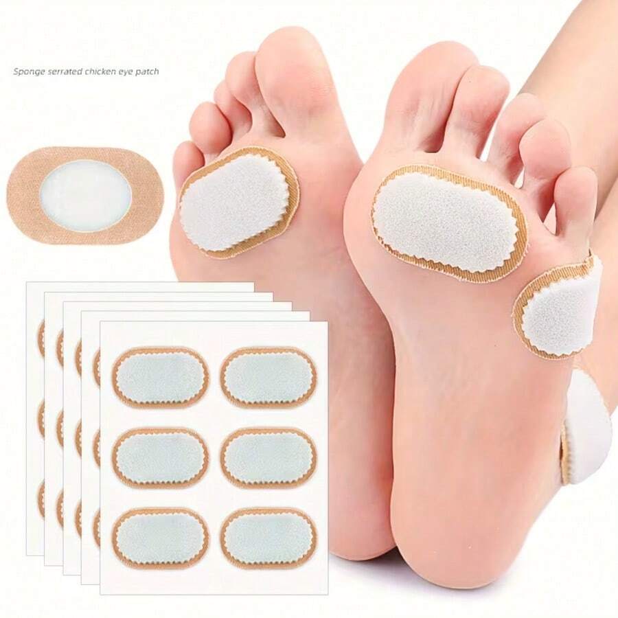 6 piezas Almohadillas autoadhesivas multifuncionales para los pies - Cojines de gel suaves, protegen los dedos, callosidades y talones, comodidad todo el día - Multicolor - Ver 1