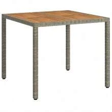 Garden Dining Table Poly Rattan Outdoor Furniture Terrace Patio Party VidaXL - 如圖所示 - 查看 6