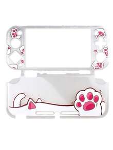 1pc Crystal Protective Case For Nintendo Switch Lite, Animal Crossing Cat Paw & Sausage Dog Pattern - Multicolor - View 8