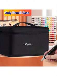 168pcs Marker Pen Set With Large Capacity Storage Box, Multifunctional Canvas Pen Holder And Portable Folding Pen Bag, Perfect Holiday Gift For Storing 168 Colored Pens,Pencil Case,Stationery - 168 Bags - View 2