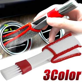 1pc Car Cleaning Brush Air Conditioner Outlet Cleaning Tool Multi-Purpose Dust Brush Interior Multi-Purpose Brush Auto Accessories