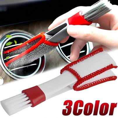 1pc Car Cleaning Brush Air Conditioner Outlet Cleaning Tool Multi-Purpose Dust Brush Interior Multi-Purpose Brush Auto Accessories