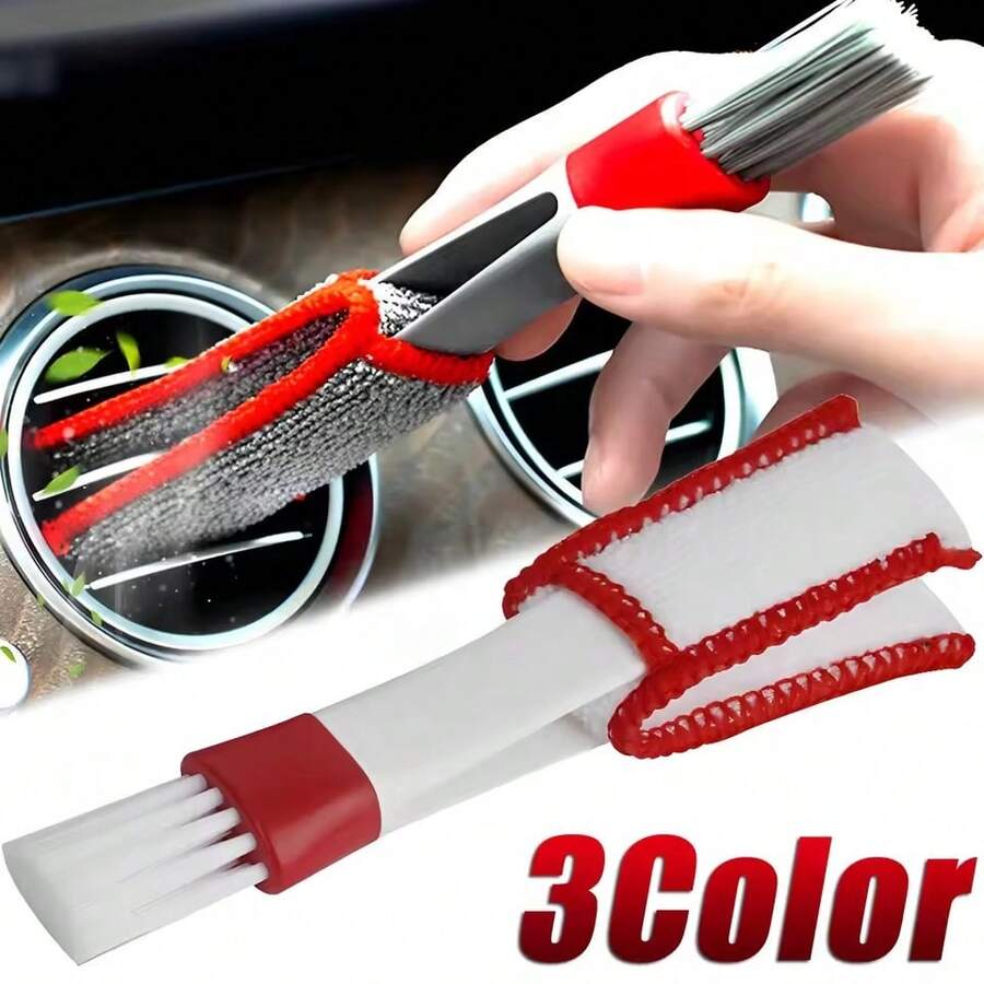 1pc Car Cleaning Brush Air Conditioner Outlet Cleaning Tool Multi-Purpose Dust Brush Interior Multi-Purpose Brush Auto Accessories - one-size - View 1