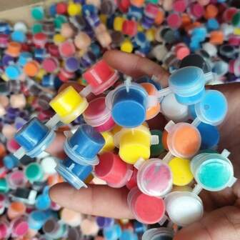 3色创意圆形和心形水彩颜料套装，艺术绘画涂鸦着色颜料套装，美术用品