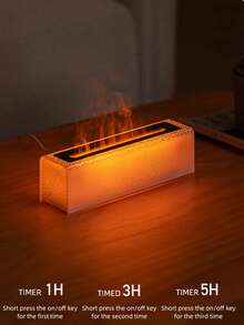 ViSSKO 7-Color Realistic Flame Aroma Diffuser | Ultrasonic Essential Oil Diffuser, 3 Auto-Off Modes, Adds Humidity & Ambiance To Bedroom, Study, Cafe - Multicolor - View 14