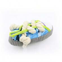 1 pieza Juguete para masticar de perro con forma de zapatilla deportiva, satisface todas las necesidades de juego con nudos de cuerda y pelota chillona - Hecho de tela Oxford duradera, adecuado para perros de 8 a 25 libras. - Multicolor - Ver 8