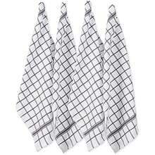 DII Trapo clásico para Platos, 100% de algodón, diseño de Ventana, para Uso Diario en la Cocina, Lavable en Lavadora, 30.48 cm x 30.48 cm, Juego de 6,(Gris Toalla de cocina) - Multicolor - Ver 1