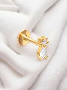 1pc S925 Sterling Silver Single Hole Cartilage Earring, Unisex, Low Internal Thread Cartilage Earring, Gift For Girlfriend - Single - View 6