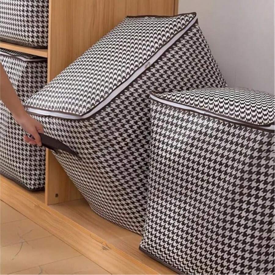 1 túi đựng đồ gia dụng họa tiết kẻ caro mới, cỡ cực lớn, chống thấm nước, chống bụi và chống ẩm, vật dụng cần thiết để đóng gói quần áo và chăn ga gối đệm khi chuyển nhà. - Nhiều màu - Xem 1
