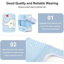 可爱婴儿爬行护膝，卡通防滑婴儿爬行/学步护膝 - 彩色 - 查看 5