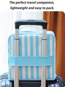 1 pieza Bolsa de cosméticos vertical, nueva bolsa de almacenamiento portátil de estilo chino, adecuada para uso al aire libre, puede almacenar brochas de maquillaje y productos de cuidado de la piel, multifuncional y de gran capacidad. Con diseño de almacenamiento compartimentado, también equipada con un amplio espacio de almacenamiento de papelería, puede servir como un neceser portátil, ideal para viajes y viajes de negocios. - Multicolor - Ver 6