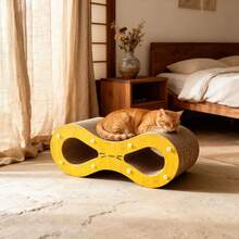 Cadeira de Descanso para Arranhar Gatos Internos Marrom, Prancha de Arranhar de Dois Lados, Tapete Grande para Arranhar Gatos - A - Visão 7