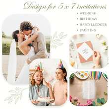 130pcs Kraft Paper Envelopes, Pre-Folded Kraft Paper Envelope Liners, Suitable For 5x7 Inch Invitations, Clear Unprinted Wedding Invitation Envelopes, Suitable For Weddings, Baby Showers, Birthday Invitations - Transparent - View 9