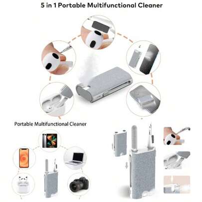 5 - In - 1 Electronic Cleaner Kit - Portable Cleaning Kit Earbuds/Phone/Camera/Watch/Laptop, With Cleaning Pen And Spray Bottle, Multifunctional Cleaning
