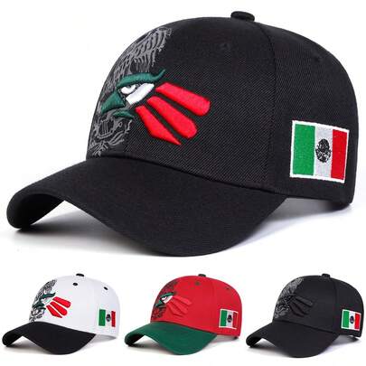 1Piece Men Eagle Embroidered Baseball Cap Outdoor Adjustable Sunscreen Leisure Hat Spring Autumn Travel Tourism Beach Vacation