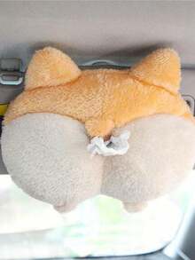 Creative Cartoon Corgi Dog Car Tissue Box, Can Be Used As Seat Back, Headrest, Armrest Storage Bag, Auto Accessories, Car Organizer, Cute Car Accessories, Essential For Summer, Women's Gift, Travel - Multicolor - View 6