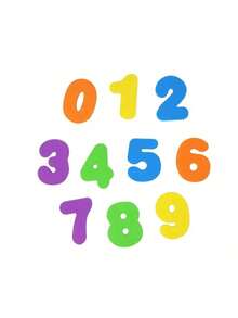 36 letras y números de espuma suave ABC 123 para baño, juguetes de aprendizaje temprano de letras de espuma para bebés - Multicolor - Ver 10