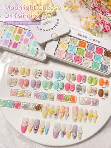 MORDDA 18-Color & Korean Nail Polish Gel - Long-Lasting Slap Glue Suitable For DIY Nail Art, No Formula, Bonding Gel For Nail Polish, Gradient Effects & Nail Designs - 彩色 - 查看 6