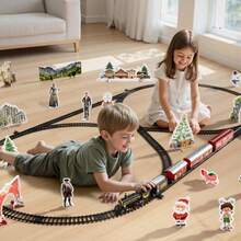 Juego de tren para niños de 4 a 8 años juguete de tren electrico con sonido realista luces y humo para debajo del arbol de Navidad modelo de trenes para niños de 3 4 5 6 7 8 añosToque real, tren genial - Multicolor - Ver 3