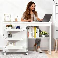 Mesa De Coser Plegable Multiusos Para Artesanías Y Computado - Blanco - Ver 2