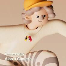 1080P迷你钥匙扣相机 - 0.96英寸高清屏幕，800万像素复古单反设计，160°广角，防丢挂绳，可充电便携式DV相机，适合成人/青少年/户外旅行 - 彩色 - 查看 4