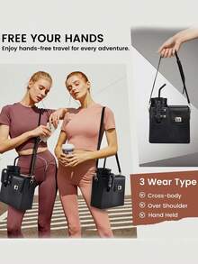 户外便携式斜挎水壶收纳包，带运动水壶套、可调节肩带，适合旅行、露营等活动，保温水壶套，斜挎包（新款个性化大容量水桶包 - 多色可选），情人节、返校季、斋月、圣帕特里克节、母亲节、生日礼物 - 大容量包包 - 查看 5