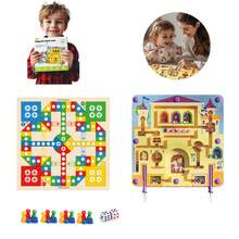 Laberinto de Colores y números 2 en 1, Ajedrez volador, Juegos sensoriales para niños,Juguetes educativos preescolares,Juguetes para niños y niñas,Laberinto de madera de doble cara para clasificar colores, habilidades motoras finas con bolígrafos - Albaricoque - Ver 1