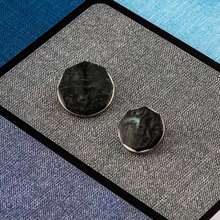 5pcs Elegant Octagonal Metal Buttons, With Aurora Color Plating And Vintage Style Metal Base, Available In 3 Colors, Versatile Styling, Exquisite Texture And Fashionable Vibe. Sizes: 15/21/25mm, Ideal Decorative Buttons For Jackets, Sweaters, Shirts, Suits, Dresses And Other Garments. - Multicolor - View 9