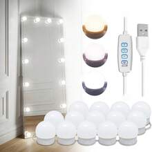 Vanity Lights For Mirror,Style Vanity Lights With 6/8/10/12/14pcs Dimmable Bulbs,Adjustable Color & Brightness,USB Cable(No Mirror Include)
