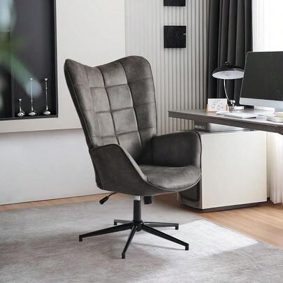 Office Furniture SetGOMYHOME Silla Sillón Individual con Brazo Sillón Ejecutiva Ergonómica Moderno Silla para Sala y OficinaNegro