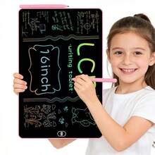 Tableta de dibujo LCD de 16"/13"/11"/6.5", escritorio de juegos, pizarra de garabatos, tableta de dibujo portátil, pizarra de escritura electrónica, pizarra reutilizable para escribir y dibujar, adecuada para arte y manualidades, educación en el hogar, regreso a la escuela, regalo de vacaciones - Multicolor - Ver 2
