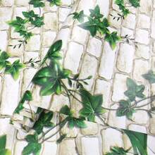 1 rouleau de papier peint motif lierre, résistant à l'huile et à l'humidité en PVC. Papier peint adhésif amovible et facile à installer, convient pour la décoration des salons, cuisines, chambres à coucher, dortoirs et l'aménagement intérieur de la maison. 45 cm * 500/300/100 cm - Vert - Voir 14